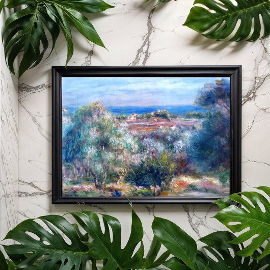 Zee uitzicht door August Renoir Poster