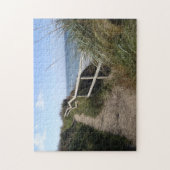 Zee uitzicht gras en voetpad legpuzzel (Verticaal)