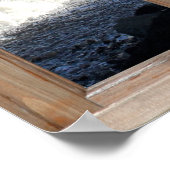 Zee Uitzicht uit een venster met brekende golven Poster (Hoek)