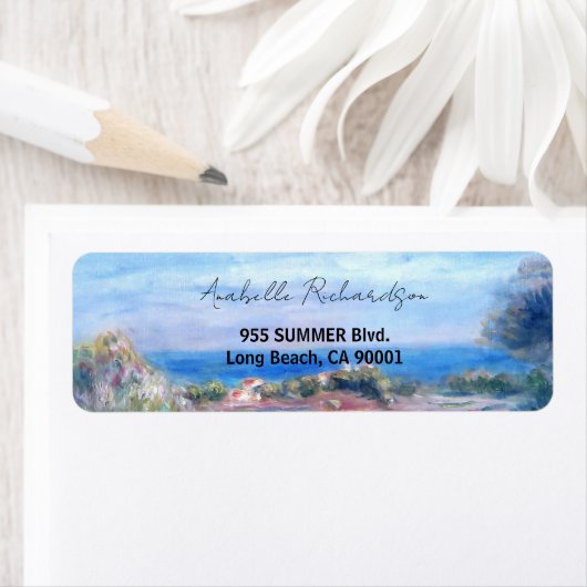 Zee uitzicht van Auguste Renoir Etiket (Insitu)