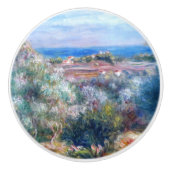 Zee uitzicht van Auguste Renoir Keramische Knop (Voorkant)