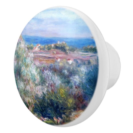 Zee uitzicht van Auguste Renoir Keramische Knop (Rechts)