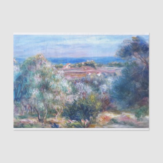 Zee uitzicht van Auguste Renoir Tissuepapier (Voorkant)