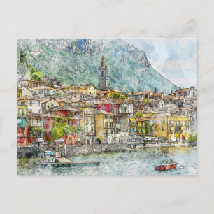 Zee Uitzicht Varenna, Italië Briefkaart