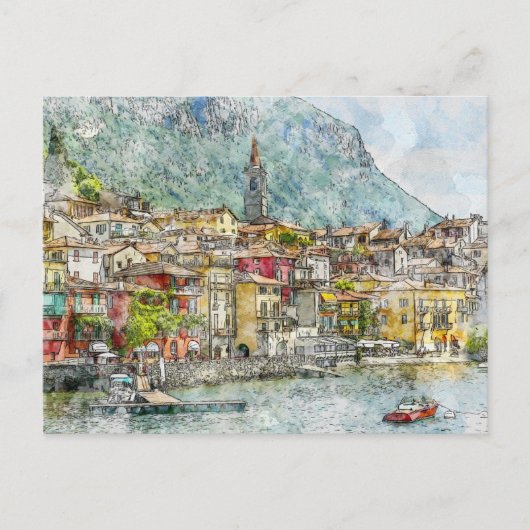 Zee Uitzicht Varenna, Italië Briefkaart (Voorkant)