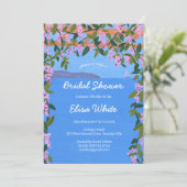 Zee Uitzicht Wisteria Elegant Vrijgezellenfeest CU Kaart (Staand voorkant)