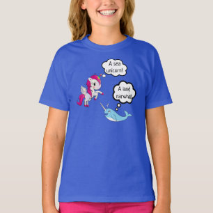 Zee unicorn ontmoet landverhaal t-shirt