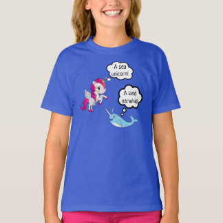 Zee unicorn ontmoet landverhaal t-shirt