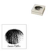 Zee Urchin Custom Name Signature Wood Art Rubberstempel (Gestempeld)