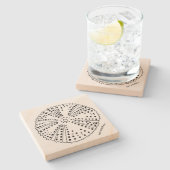 Zee Urchin Drawing Tropische Stenen Onderzetter (Zijkant)