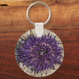 Zee Urchin Ocean Beach Vakantie Zomer Souvenir Sleutelhanger