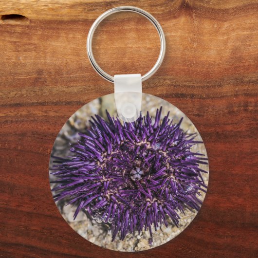 Zee Urchin Ocean Beach Vakantie Zomer Souvenir Sleutelhanger (Voorkant)