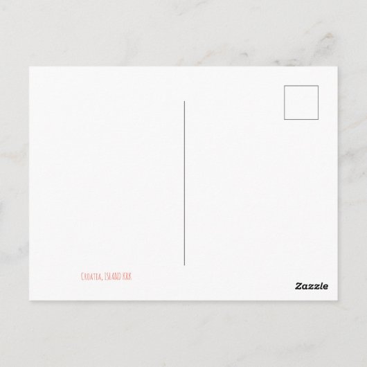 Zee urchine briefkaart (Achterkant)