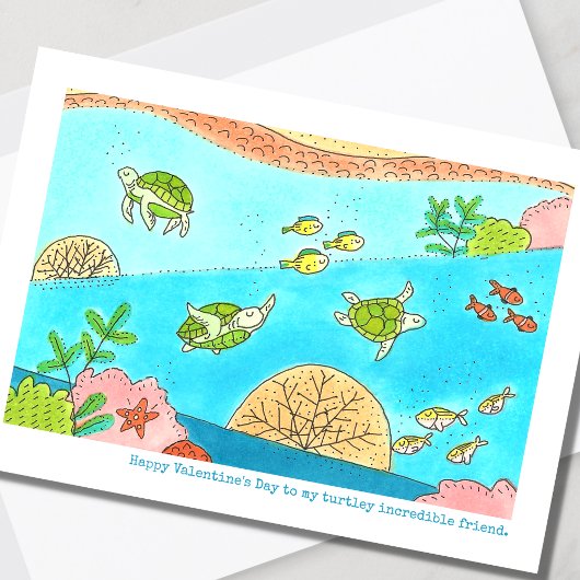 Zee Valentijnsdag Feestdagenkaart