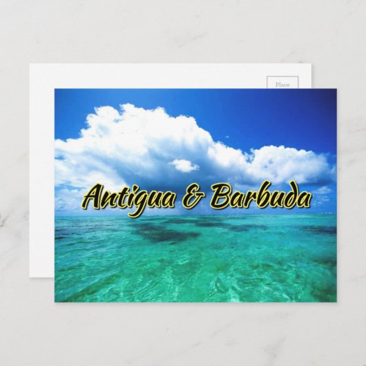 Zee van Antigua en Barbuda Briefkaart (Voorkant / Achterkant)