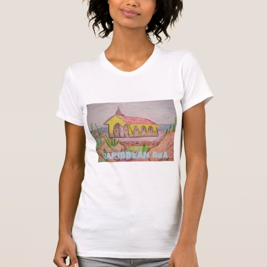Zee van Aruba-caribboon T-shirt (Voorkant)