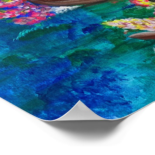 Zee van Blossom - Om Canvas Schilderij Poster (Hoek)