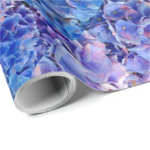 Zee van Blue Hydrangeas Flowers Gift Wrap Cadeaupapier (Rol Hoek)