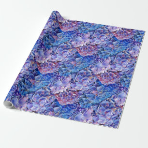 Zee van Blue Hydrangeas Flowers Gift Wrap Cadeaupapier