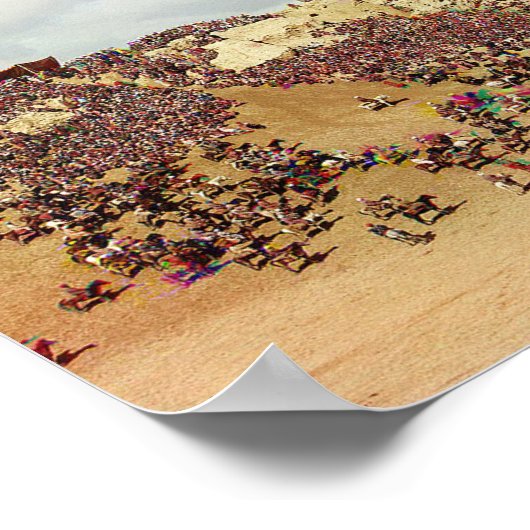 Zee van Camels - 1911 kleurenfotoPoster Poster (Hoek)