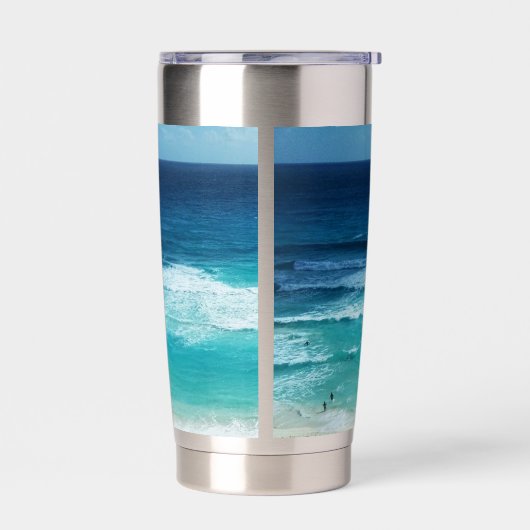 Zee van Cancun Geïsoleerde Drinkbeker (Links)