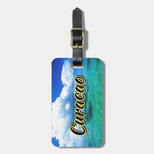 Zee van Curaçao Bagagelabel (Voorkant verticaal)