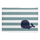 Zee van de Cute Whale Animal Nautical Ocean Nurser Kussensloop (Achterkant)