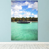 Zee van de Dominicaanse Republiek Canvas Afdruk (Insitu (Houten vloer))