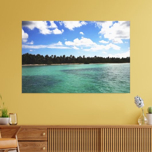 Zee van de Dominicaanse Republiek Canvas Afdruk (Insitu (Woonkamer))