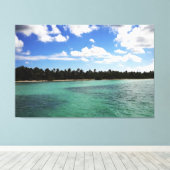 Zee van de Dominicaanse Republiek Canvas Afdruk (Insitu (Houten vloer))