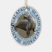 Zee van de Galapagos-eilanden Lion met Kerstmis Keramisch Ornament (Rechts)