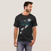 Zee van de Galapagos eilanden schildpadden scuba d T-shirt (Voorkant volledig)