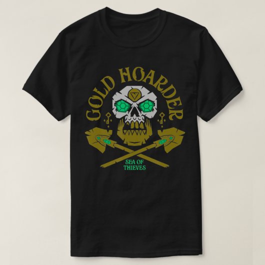 Zee van de goudkoorts Emerald Skull Crossed T-shirt (Design voorkant)