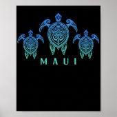  Zee van de Hawaiiaanse eilanden Turtle Souvenir M Poster (Voorkant)