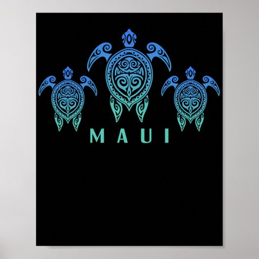  Zee van de Hawaiiaanse eilanden Turtle Souvenir M Poster (Voorkant)