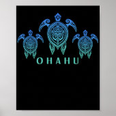  Zee van de Hawaiiaanse eilanden Turtle Souvenir O Poster (Voorkant)