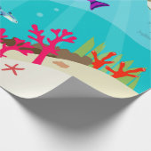 Zee van de Kleurrijke Oceaan Kinderen Cadeaupapier (Hoek)