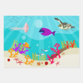 Zee van de Kleurrijke Oceaan Kinderen Inpakpapier Vel (Voorkant)