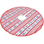 Zee van de Nautical Sailing Boating Red Blue Ancho Kerstboom Rok (Gekanteld)