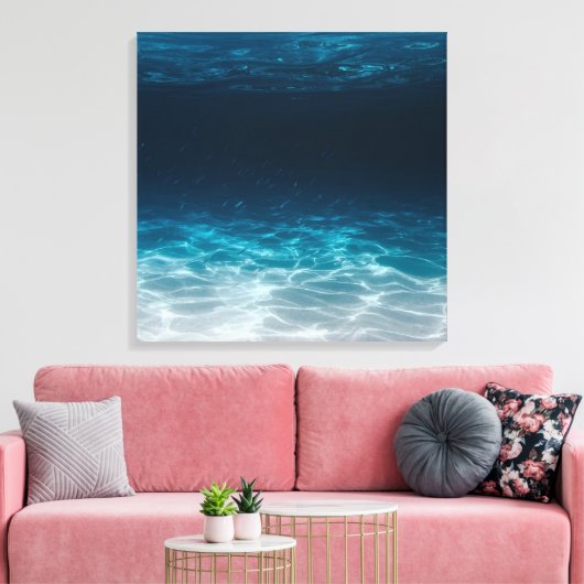 Zee van de oceaan onder het Zee Canvas Afdruk (Insitu (Woonkamer))