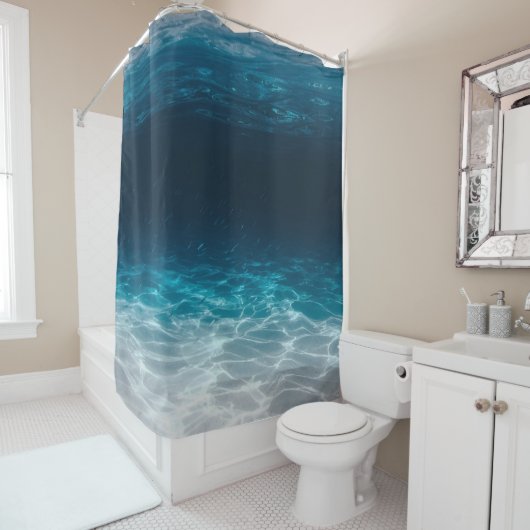 Zee van de oceaan onder het Zee Douchegordijn (In situ)