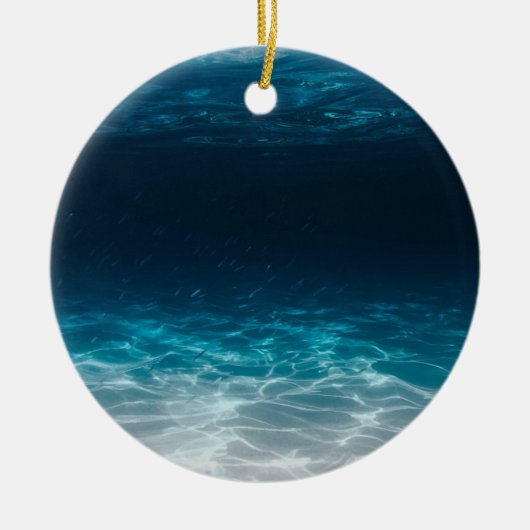 Zee van de oceaan onder het Zee Keramisch Ornament (Voorkant)