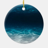 Zee van de oceaan onder het Zee Keramisch Ornament (Achterkant)