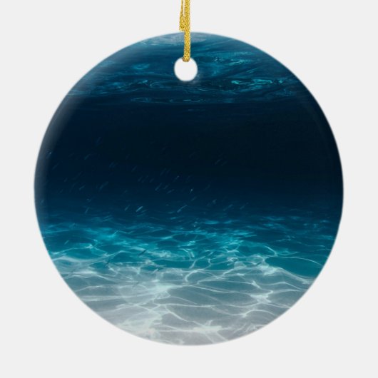 Zee van de oceaan onder het Zee Keramisch Ornament (Achterkant)