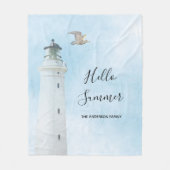 Zee van de vuurtoren van de zee fleece deken (Voorkant)