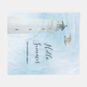 Zee van de vuurtoren van de zee fleece deken (Voorkant (Horizontaal))