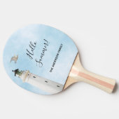 Zee van de vuurtoren van de zee tafeltennisbatje (Zijkant)