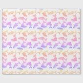 Zee van de walviszee Life Nautical Girly Cadeaupapier (Vlak)