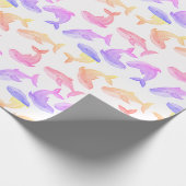 Zee van de walviszee Life Nautical Girly Cadeaupapier (Hoek)