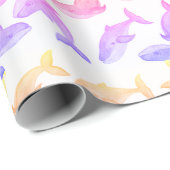 Zee van de walviszee Life Nautical Girly Cadeaupapier (Rol Hoek)